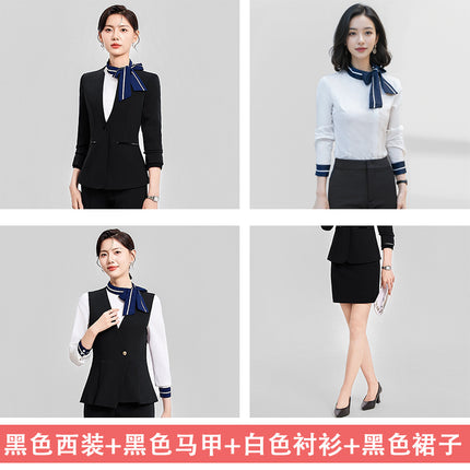 Professional suit Women's Autumn High-end Fashion Temperament Hotel Front Desk Women's Work Clothes Beauty Salon Jewelry Store Tooling