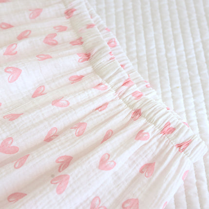 Various Style Spring and Summer Cotton Crepe Pajamas Sweet Three-Piece Short-Sleeved Trousers Spring and Autumn Loose Casual suit