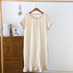 Crepe floral small house skirt-rice garden flowers / M