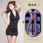 Black + black fishnet stockings / One size fits all【80-120】