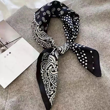 70 Silk Scarf Square Scarf High-end Korean Style Fashion All-match Professional Silk Small Scarf Retro Printed Silk Scarf for Women