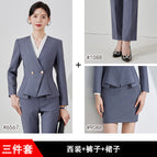 Gray suit + skirt + pants / S
