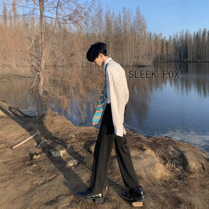 Summer Thin Trousers for Men, Extra Large Size, Loose, Tall and Slim, Simple, Capable, Super Stylish, Straight, High-End Style