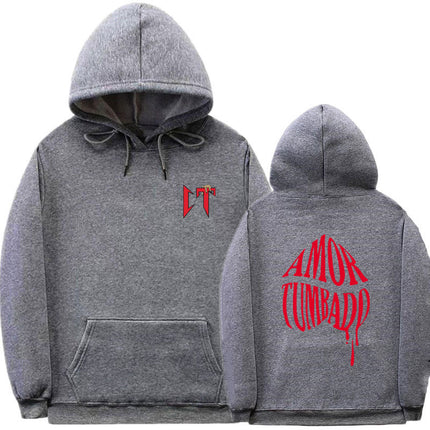 European Size Rib Bottom Fashion Printed Sweatshirt Loose Hoodie Men's and Women's Casual Sports Sweatshirt