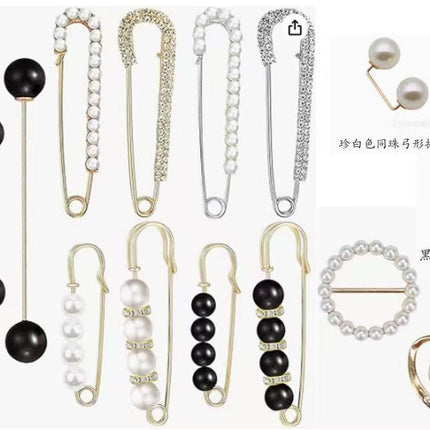 Imitation Pearl Pin suit Pants Waist Tight Artifact Pin Fixed Clothes Waist Change Small Artifact Anti-running Light Accessories