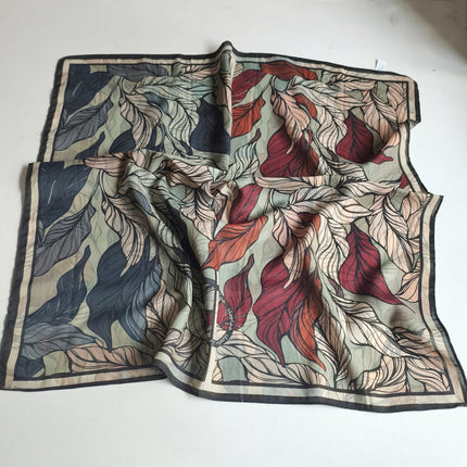 Color Picasso line fashion Joker silk wool autumn and winter scarf scarf shawl 65*65 double-sided printed square scarf