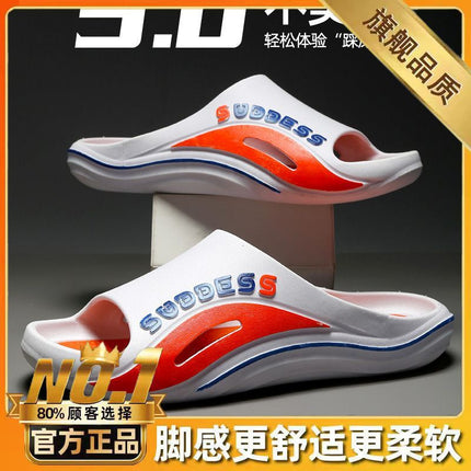 Thick bottom slippers men's non-slip summer outdoor wear new bathroom home indoor sports outdoor beach men
