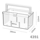 4391. handle box 1 high transparent pet with partition high transparency