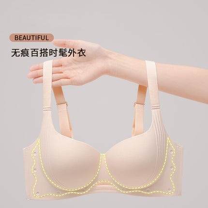 Original Underwear Women's Small Chest Push-up Show Anti-sagging Paramilis Pull-up Adjustable Upper Thin Lower Thick Bra