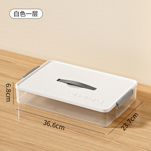 Cute Storage Box, Multi-Functional Storage Box for Various Types of Documents, Office Information Organizing Box, A4 Transparent File Box