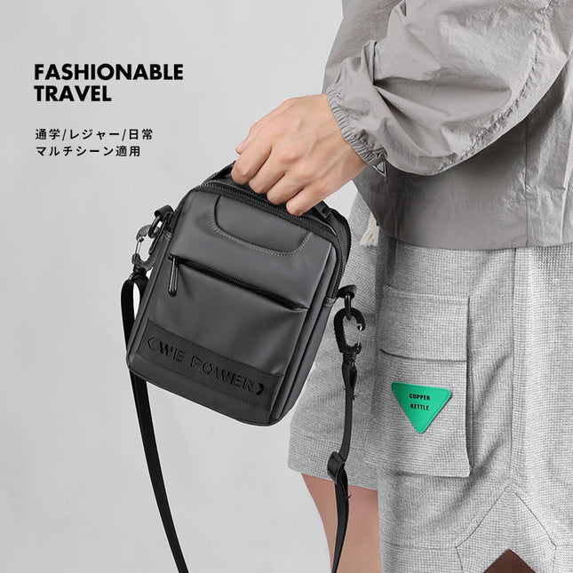 Wepower New Simple Men's Small Bag Fashionable Crossbody Bag Wearing Belt Hanging Bag Portable Shoulder Carry-on Bag