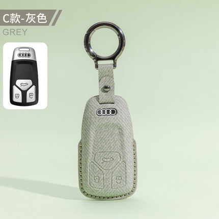 Suitable for Audi A6L Key Cover A8 Male A4L Male A7A3 Female Q3 Car Q5L Cowhide Q8 Shell Q7 Buckle Q2L Special Buckle