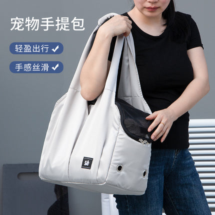 Cat Bag Outgoing Portable Pet Bag Large Capacity Breathable Cat Backpack with Dog One-Shoulder Handbag Soft