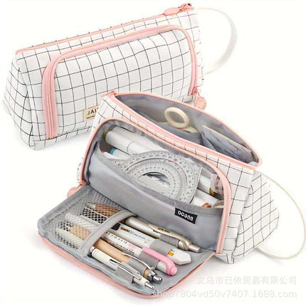 Large-Capacity Retractable Pencil Case Stationery Box in Japanese and Korean Style, Macaron Color, Upgraded Version for Primary and Secondary School Students, in Stock