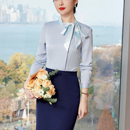 Hotel Reception Work Clothes High-end Chinese Restaurant Hotel Waiter Work Clothes Professional Shirt suit Women