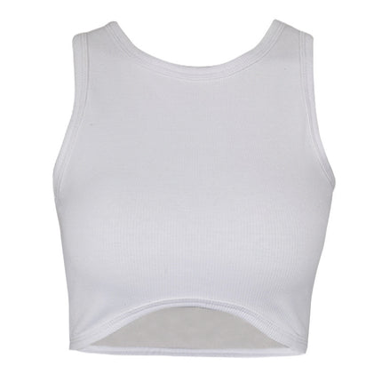 2023 Summer European and American Cross-border Fashion ins Sexy Vest Navel High Waist Sleeveless Top for Women