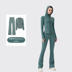 Hooded horn mysterious green suit / 2/S