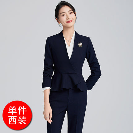 Professional Suit suit Women 2024 Spring and Autumn New Hotel Front Desk Formal Formal Dress Temperament Dress Overalls