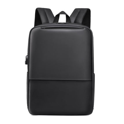 Cross-border Men's Business Backpack Solid Color Simple Fashion Computer Bag Charging Travel Large Capacity Multi-function Backpack