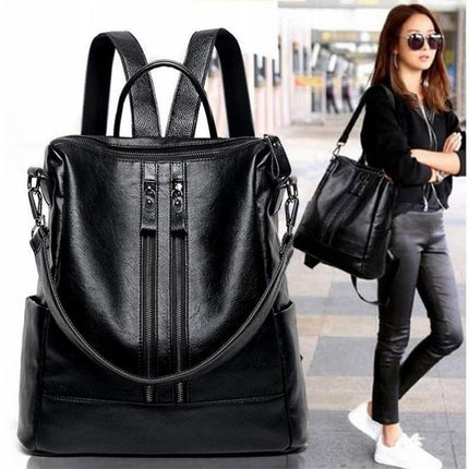 [Soft leather texture] Guangzhou bag backpack women's 2025 new Korean-style large-capacity college-style mummy backpack