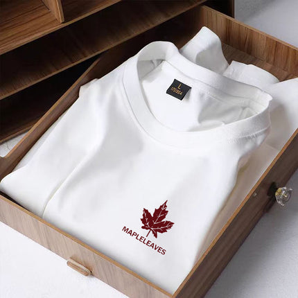 Summer Hong Kong Style Black Aircraft Ice Silk Round Neck Men's T-shirt Top Printed Casual Retro Top Couple Clothing