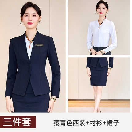 Medical Beauty Consultation Elegant Beautician Autumn and Winter 2025 New Slim Stewardess Uniform Front Desk Cashier Class Work Clothes