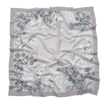 Cross-Border New Product Voile Print 110 Square Scarf Classic Lace Scarf Turban Malaysian Shawl
