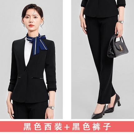 Professional suit Women's Autumn High-end Fashion Temperament Hotel Front Desk Women's Work Clothes Beauty Salon Jewelry Store Tooling