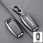 [haval a model 3-button lock] double-sided leather pebbled gray + b02 buckle