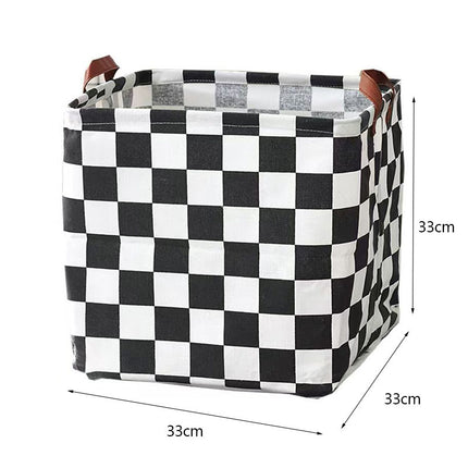Household Large-Capacity Fabric Storage Bag Cotton and Linen Waterproof Dirty Clothes Storage Basket Square Foldableable Toy Storage Basket