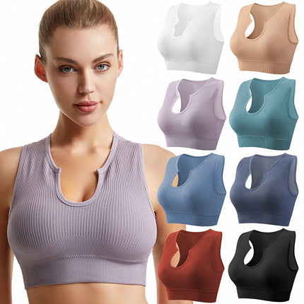 Shockproof Running Anti-sagging Beautiful Back Push-up Vest Thin Sports Underwear Women's Non-rimless Sexy Yoga Bra