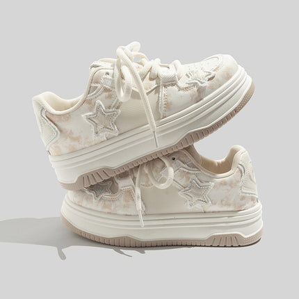 Beier Sweet White Sneakers for Women 2026 Spring New Versatile Fashionable Casual Thick-Soled High-Value Student Sneakers