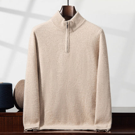 Cashmere Wool Half Turtleneck Sweater Men / Pull Col Roulé Cachemire Laine Homme