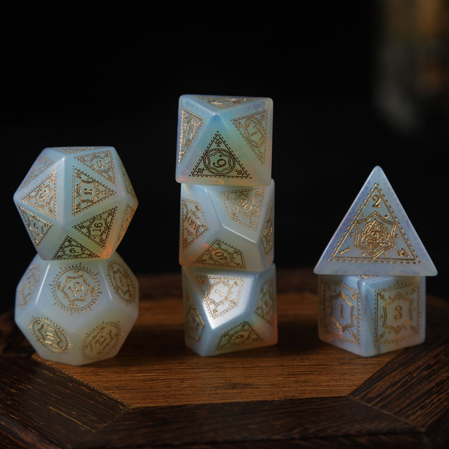 Foreign Trade Wholesale Six-Pointed Star Pattern Dice Series Dungeons and Dragons Dnd Gemstone Crafts Entertainment Dice
