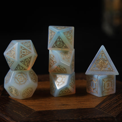 Foreign Trade Wholesale Six-Pointed Star Pattern Dice Series Dungeons and Dragons Dnd Gemstone Crafts Entertainment Dice