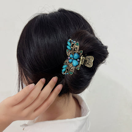 Retro Butterfly Medium Hair Grab Light Luxury Resin Grab Clip High-end High-face Value Big Grab Back Hair Accessories