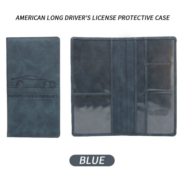 Skin-Friendly American Driver's License Cover, Amazon's Best-Selling Car Insurance Wallet, Long Multi-Functional Driving License Holder