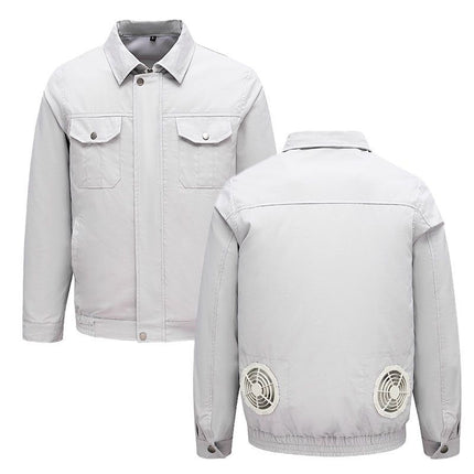 Cross-border supply air conditioning clothes summer outdoor worker labor protection work clothes short sleeve air conditioning shirt fan clothes coat