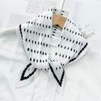 L024-465-01 white / 70cm wrinkled square towel