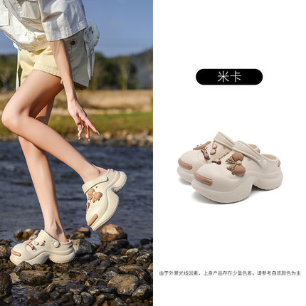 Fashionable and Unique Thick-Soled Clogs for Women, Stylish Outdoor Garden Shoes, High-Heeled Closed-Toe Sandals, Foreign Trade Cross-Border Wholesale
