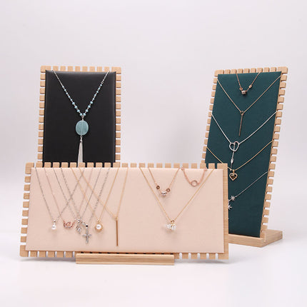 Bamboo Creative L-shaped necklace display stand vertical heightened bracelet pendant jewelry window counter display props