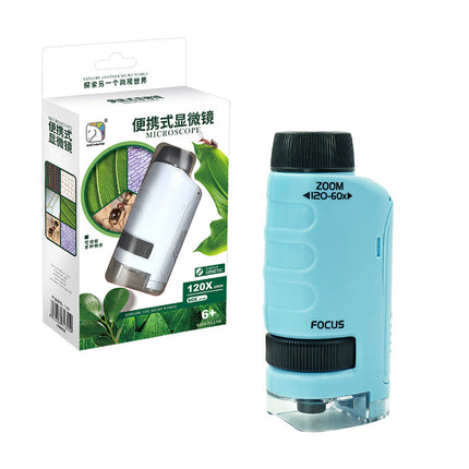 Cross-border Children's Microscope Can See Bacteria Primary and Secondary School Students Gifts Handheld Portable Outdoor Observation Toys