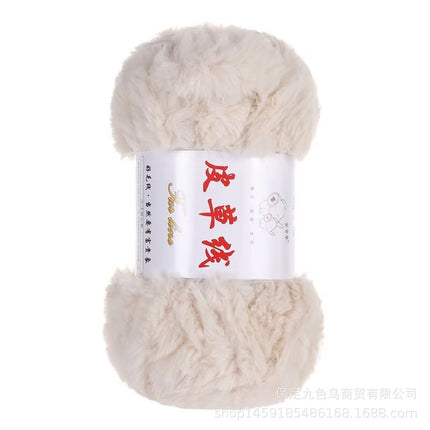 Nine-color bird thick fur line imitation fur fluff line long hair mink hat handmade scarf knitting diy wool ball