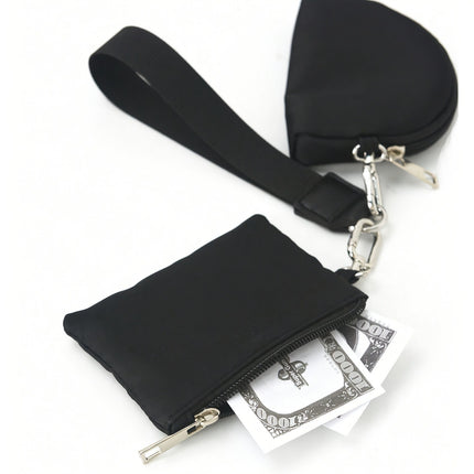 2024 New Lulu Same Style Wrist Bag Portable Lulu Card Bag Bank Card Mini Coin Cosmetics Bag