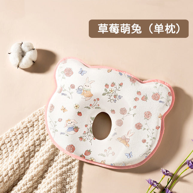 Baby styling pillow newborn correction head type correction baby anti-deviation head breathable 0 to 6 months silicone pillow