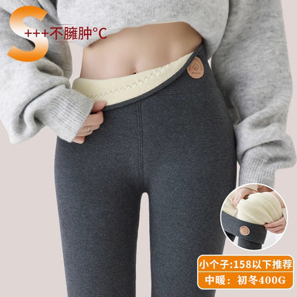 Cold-Resistant and Warm Cashmere Leggings for Women's Outer Wear 2025 Winter New Style Fleece-Lined and Thickeneded Small Leggings Cotton Pants