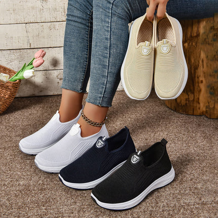 Women's Shoes 2026 Summer Breathable Large Size Casual Shoes Soft Sole Lightweight Slip-On Shoes Cross-Border Women's Shoes Wholesale