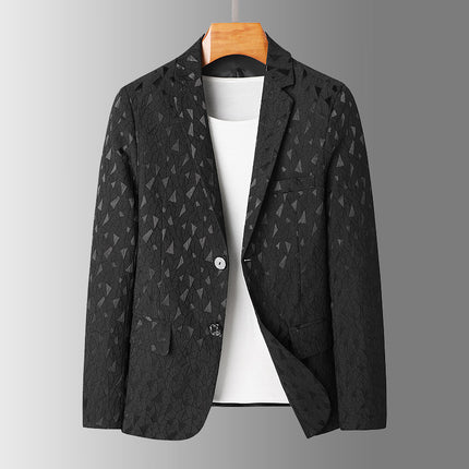 White Suit Jacket Men's Autumn and Winter New British Casual plus size Light Mature Suit A056-9960P95
