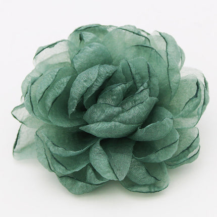 Easiest for Match Camellia High Heels Decorations Starry Sky Yarn Burnt Edge Flowers Bridal Shoe Flowers Handmade Wedding Shoe Accessories