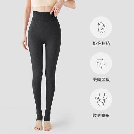Gray Pantyhose for Women, Spring and Autumn, Gray Series, Fine Stripes, Autumn and Winter Compression Leggings, Butt-Lifting, Can Be Worn Outside, Thickened